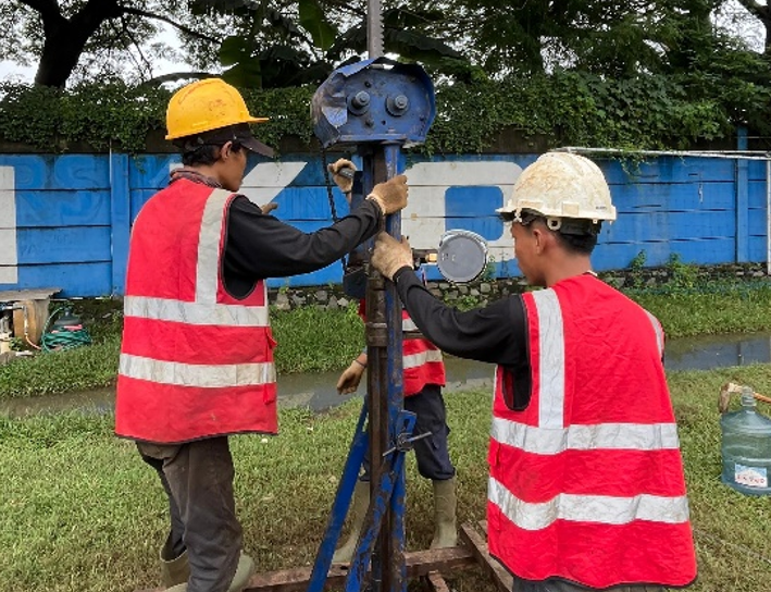 Uji sondir tanah CPT proyek pembangunan gudang PT Persada Mas Raya Kalideres
