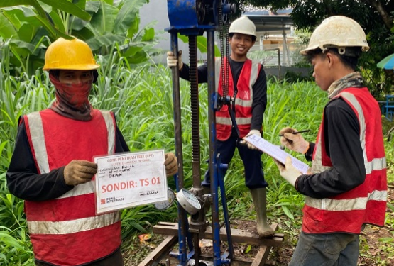 uji sondir cimanggis pada titik lokasi ts 01 proyek rumah tinggal
