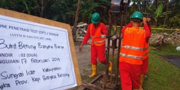 Pelaksanaan jasa sondir tanah Bangka menggunakan alat CPT di Bukit Betung